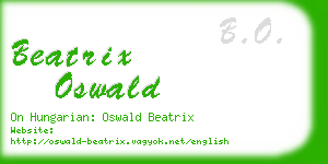 beatrix oswald business card